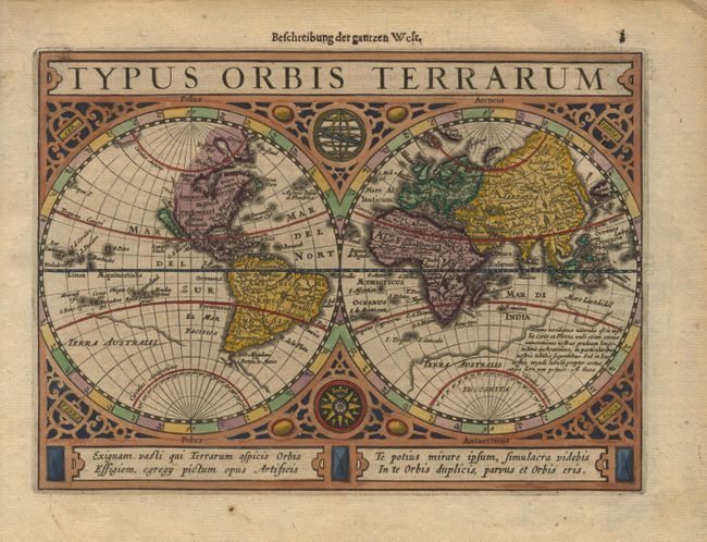 Typus Orbis Terrarum [in set with] Americae Descriptio [and] Asia [and] Europae Nova Tabula [and] Africae Descriptio