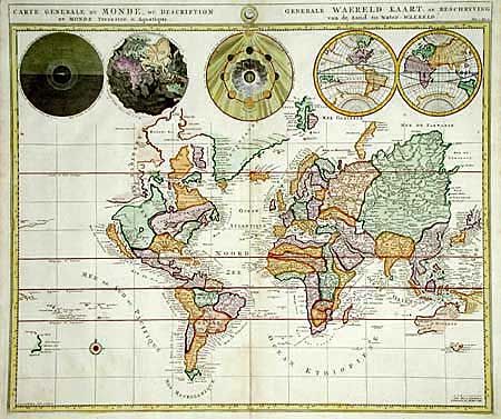 Carte Generale du Monde, ou Description du Monde Terrestre & Aquatique