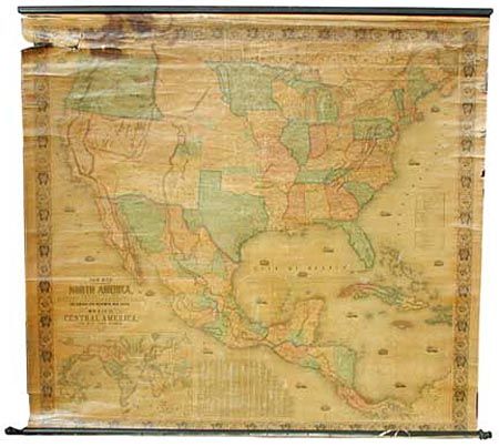 New Map of that portion of North America, exhibiting the United States and Territories, the Canadas, New Brunswick, Nova Scotia and Mexico, also Central America and the West India Islands