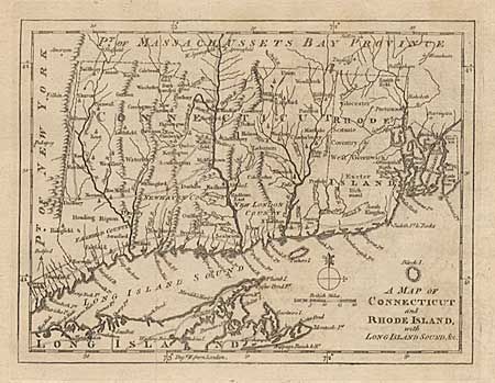 A Map of Connecticut and Rhode Island, with Long Island Sound, &c.