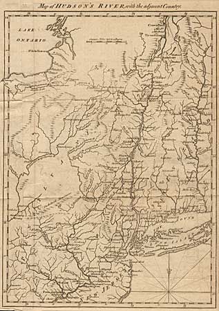 Map of Hudson's River, with the adjacent Country