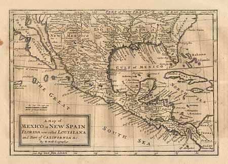 A Map of Mexico or New Spain Florida now called Louisiana and Part of California &c.