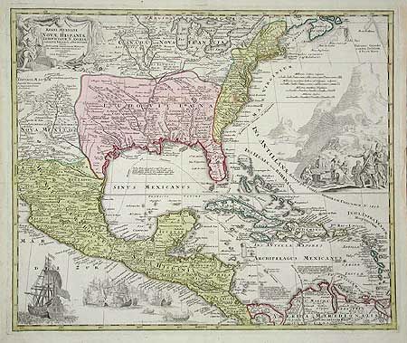 Regni Mexicani seu Novae Hispaniae, Ludovicianae, N. Angliae, Carolinae, Virginiae, et Pensylvaniae