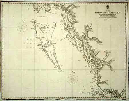 Vancouver P. to Cordova Bay From a Russian Chart of 1849 - corrected by Mr. Inskip in 1855