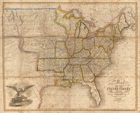 Map of the United States Drawn from the most approved Surveys