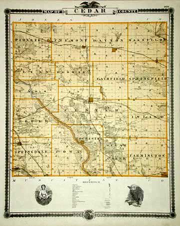 Map of Cedar County