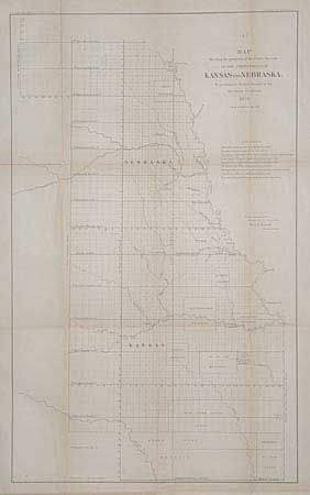 Map Showing the progress of the Public Surveys in the Territories of Kansas and Nebraska.