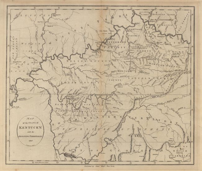 Map of the State of Kentucky; with the Adjoining Territories