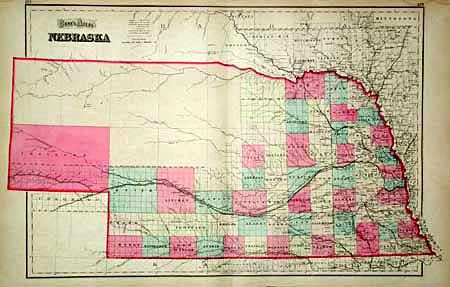Gray's Atlas Map of Nebraska