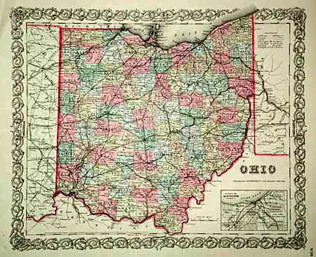 Ohio [together with] The Cities of Pittsburgh with Allegheny [on a sheet with] The City of Cincinnati