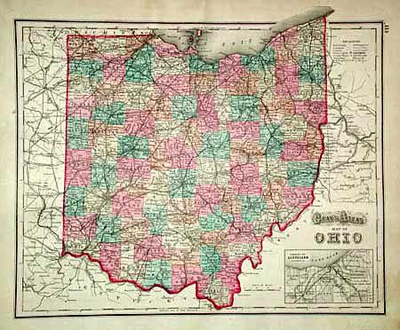 Gray's Atlas Map of Ohio