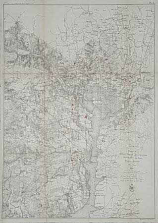 Extract of Military Map of N.E. Virginia Showing Forts and Roads