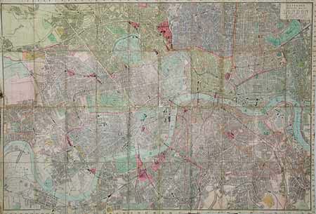 Extended Indicator Map of London Divided into Quarter Mile Squares for Measuring Distances