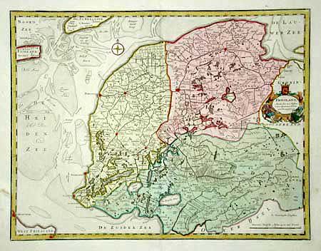 Friesland, Met de Zee ten Westen in haar Stroomen en Zanoen nooit dus uitgegeeven.