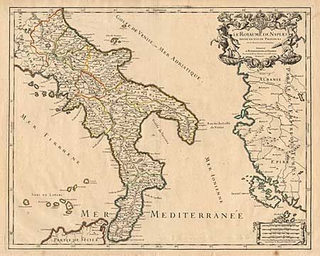 Le Royaume de Naples divise en douze Provinces