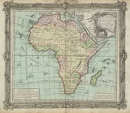 L'Afrique Dressee pour l' etude De La Geographie, Revue et augmente par M. Brion Ingenieur Geographe du Roy