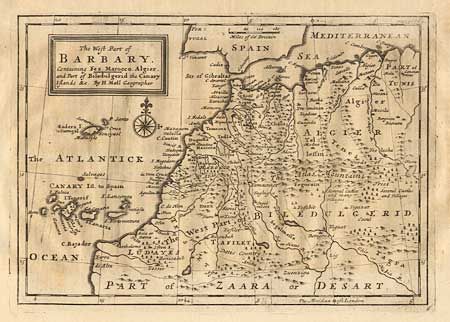 The West Part of Barbary Containing Fes, Marocco, Algier, and Part of Biledulgerid the Canary Islands &c.