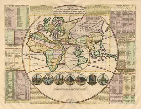 Plan de l' Histoire universelle oulon voit les quatre Monarchies du Monde, et tous les Ancient Etats aussi bien que ceux qui subsistent aujourdhuy