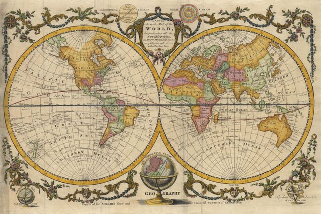A New and Accurate Map of the World, Comprehending all the New Discoveries, in Both Hemispheres; carefully brought down to the Present Year