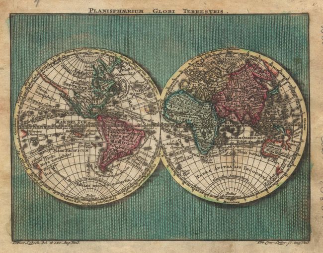 Planisphaerium Globi Terrestris [in set with] Africa [and] Europa [and] Asia [and] America
