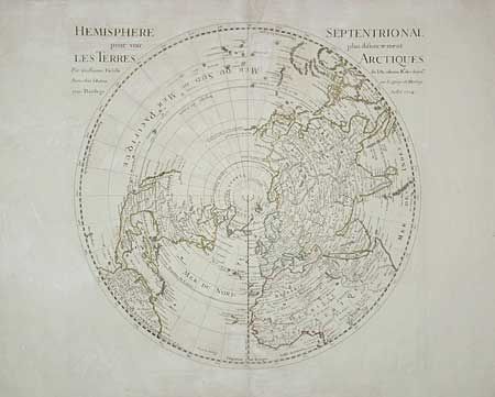 Hemisphere Septentrional pour voir plus distinctement Les Terres Arctiques