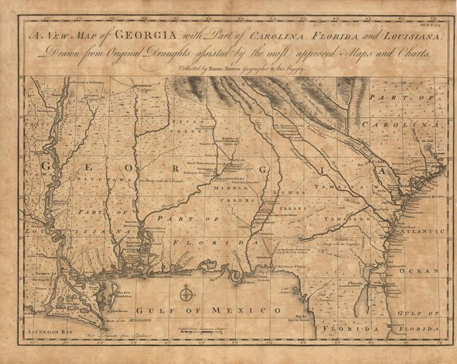 A New Map of Georgia, with Part of Carolina, Florida and Louisiana.