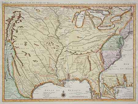 Carte de la Louisiane et du Cours du Mississipi