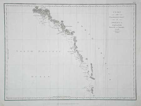Chart of the Northwest Coast of America, Explored by the Boussole and Astrolabe in 1786