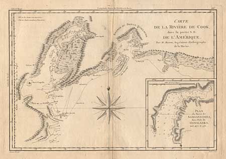 Carte de la Riviere de Cook dans la partie N.O. de l' Amerique