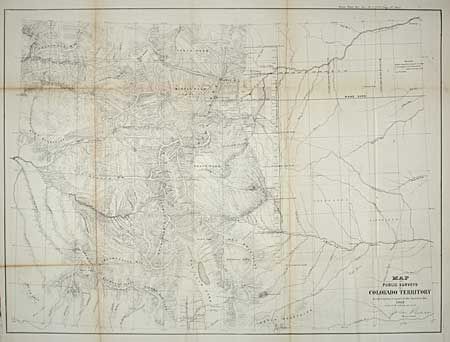 Map of Public Surveys in Colorado Territory to accompany a report of the Surveyor Gen. 1863