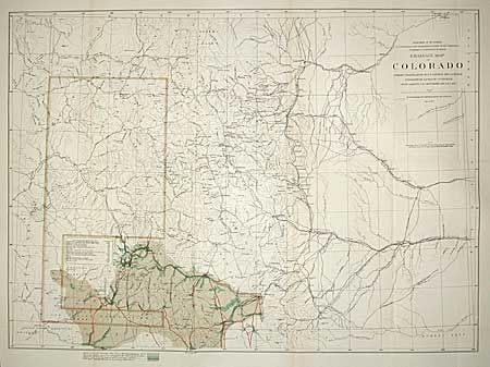 Drainage map of Colorado