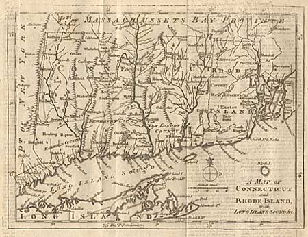 A Map of Connecticut and Rhode Island, with Long Island Sound, &c.