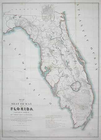 Map of the Seat of War in Florida compiled by order of Bvt. Brigr. Genl. Z. Taylor principally from the surveys and reconnaissances of the Officers of the U.S. Army