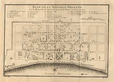 Plan de la Nouvelle Orleans. Sur les Manuscrits du Depot des Cartes de la Marine