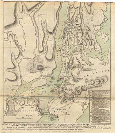 A Plan of New York Island with part of Long Island, Staten Island & East New Jersey, with a particular Description of the Engagement on the Woody Heights of Long Island  on the 27th of August 1776