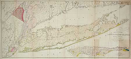 A Geological Map of Long Island and Staten Islands with the Environs of New York