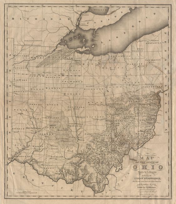 Map of the State of Ohio including the Indian Reservation, Purchased and laid out into Counties and Townships in 1820
