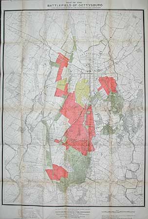 Map of the Battlefield of Gettysburg by authoritySecretary of War under the direction of the Gettysburg National Park Commission