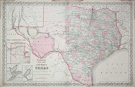 Colton's New Map of the State of Texas. Compiled from J. de Cordova's large Map