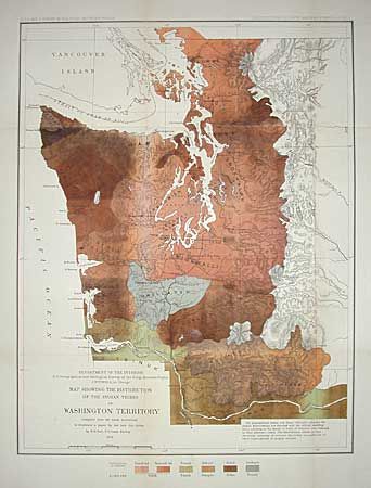Map Showing the Distribution of the Indian Tribes of Washington Territory