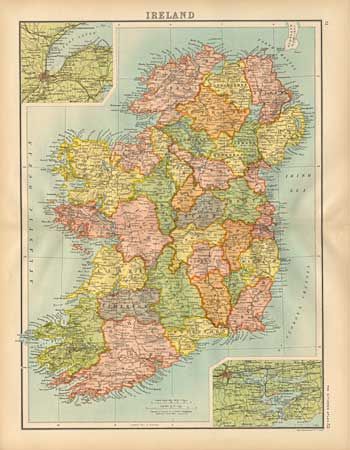 Ireland [together with] Cork [on sheet with] Killarney [and] Dublin [and] Wicklow