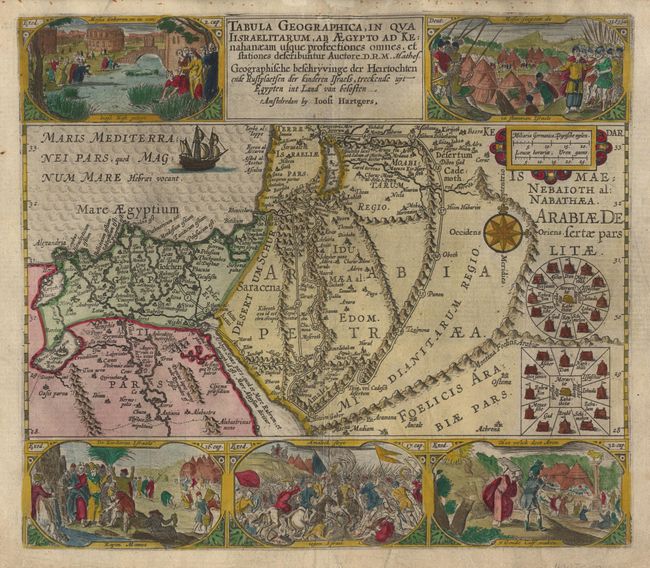 Tabula Geographica, In Qua Iisraelitarum, Ab Aegypto Ad Kenahanaem usque profectiones omnes, et stationes describuntur