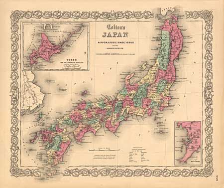 Colton's Japan Nippon, Kiusiu, Sikok, Yesso and the Japanase Kuriles