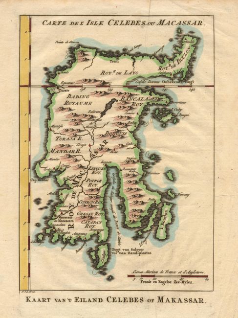 Carte de l' Isle Celebes ou Macassar